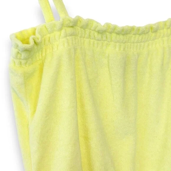 J.Crew Neon Yellow Cropped Towel Terry-Cloth Tank Top - Picture 4 of 6